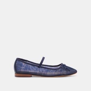 Cadel Ballet Flats Navy Mesh