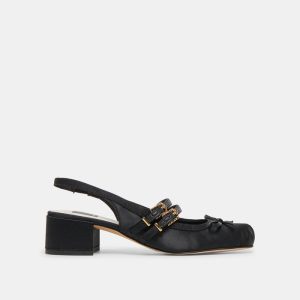 Loris Heels Onyx Satin