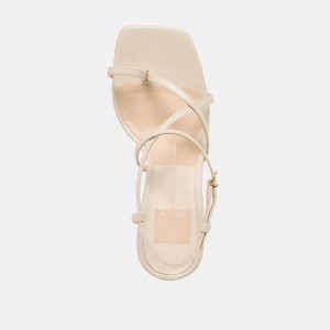 Aylee Wedges Cream Leather