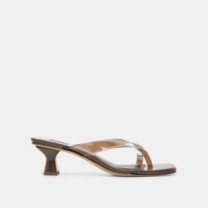 Brevel Vinyl Heels Dk Brown Jelly