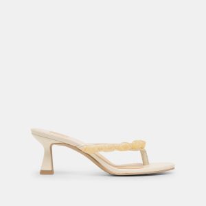 Daksie Heels Off White Leather