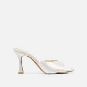 Rosha Heels True White Satin