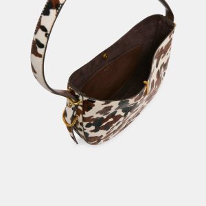 Bree Shoulder Bag Cocoa Calf Hair