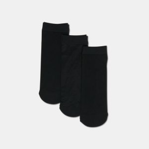 3 Pack Ditsy Dot Sheer Anklet Socks Black